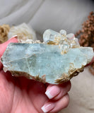 Aquamarine Crystal Specimen, Natural Rare Terminated Aquamarine from Pakistan