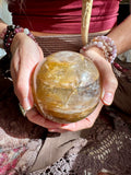 Golden Healer Sphere - Yellow Hematoid Crystal Ball - 8869