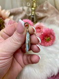 Rose Quartz w Aquamarine Pendant, Sterling Silver