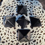 Classic Shungite Pyramid, Natural Shungite Crystal, EMF Protection, Grounding Crystal