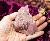 Pink Tourmaline Crystal on Matrix, Natural Tourmaline Specimen, Raw Pink Tourmaline Tower