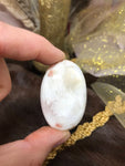 Peach Scolecite Soap Stone, Polished Scolecite Crystal, Natural Peach Scolecite Palmstone, #PSS2
