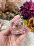 Polished Rhodochrosite Crystal Specimen, Rhodochrosite Palm Stone