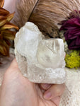 Clear Calcite Crystal, Raw Calcite Specimen, Natural White Calcite Mineral