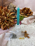 Solstice Ritual Kit, Selenite Crystal, Pyrite Crystal, Candle Ritual Crystal Kit, #K8