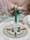 Solstice Ritual Kit, Selenite Crystal, Pyrite Crystal, Candle Ritual Crystal Kit, #K8