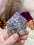 Polished Lepidolite Tower, Purple Lepidolite Crystal Obeslisk, Natural Lepidolite Crystal Tower, #AR29