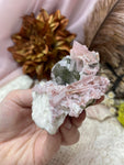 Pink and Green Tourmaline Crystal, Natural Tourmaline Specimen on Matrix