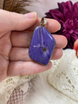 Charoite Crystal Jewelry, Polished Charoite Pendant, Natural Quality Charoite from Russia, #AR36