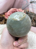 Garnierite Crystal Sphere, Flashy Garnierite Crystal Ball, Quality Garnierite Sphere, #AC54