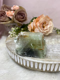 Brilliant Green Calcite Crystal w Rainbow, Natural Calcite Chunk, Raw Calcite Specimen, #SH02