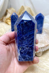 Sodalite Crystal Tower, Natural Polished Blue Sodalite Obelisk, Quality Crystal Generator