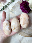 Stilbite Palm Stone, Natural Polished Gemmy Stilbite Crystal