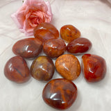 Carnelian Palm Stone, Polished Carnelian Tumbled Stone, Natural Carnelian Pebble, Carnelian Pocket Stone