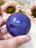 Large Charoite Sphere, 2.5'' Purple Rare Crystal Ball, Polished Natural Crystal Sphere