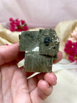 Golden Pyrite Crystal, Cubic Peruvian Pyrite Cluster, Natural Fool's Gold Crystal Specimen