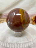 Red Jasper Sphere, Polished Natural Jasper Crystal Ball, Grounding Crystal Gift For Her