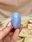 Blue Lace Agate Shiva, Polished Natural Agate Shiva Lingam, Healing Crystal Gift For Her