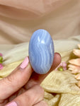 Blue Lace Agate Shiva, Polished Natural Agate Shiva Lingam, Healing Crystal Gift For Her