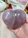 Rose Quartz Heart, Polished Natural Crystal Heart Carving, Pink Quartz Crystal Gift For Her