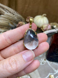 Garden Quartz Pendant, Polished Natural Quartz Jewelry, Crystal Gift For Her