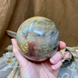 Large Ocean Jasper Sphere, Natural Polished Jasper Crystal Ball from Madagascar