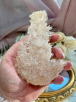 Mesmerizing Pink Himalayan Quartz Cluster - Rare Samadhi Quartz Crystal Specimen, Collector's Piece