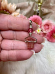 Pink Tourmaline Pendant, Wire Wrapped Natural Crystal Jewelry, Valentines Day Gift For Her