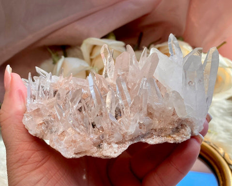 Beautiful Himalayan Quartz Cluster, Quality Samadhi Crystal Specimen, Rare Lemurian Crystal Collector's Piece