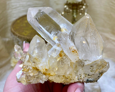 Incredible Himalayan Quartz Cluster, Quality Samadhi Crystal Specimen, Rare Lemurian Crystal Cluster