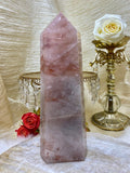 Fire Quartz Flame, Red Hematoid Quartz, Polished Natural Red Healer Tower, Crystal Gift For Her