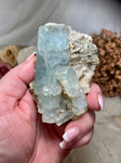 Aquamarine Crystal Specimen, Natural Rare Terminated Aquamarine from Pakistan
